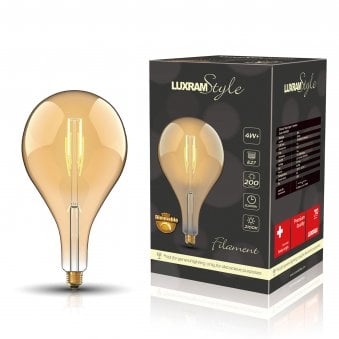 Classic Style E27 Amber Type C Dimmable Extra Warm White LED 4W 2100K 200lm