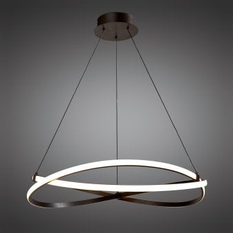 Infinity 42w Dimmable LED Sculptured Pendant In Brown Oxide