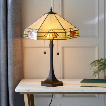 Nevada Medium Tiffany Glass Table Lamp