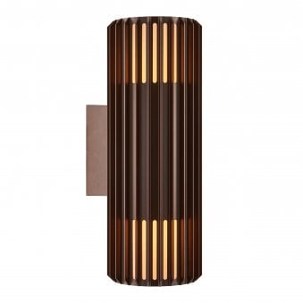 Aludra Coastal Double Wall Light In Metallic Brown