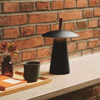 Ara To-Go Rechargeable Portable Table Lamp in Black