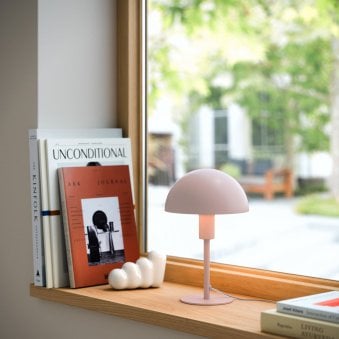 Ellen Mini Table Lamp in Dusty Rose