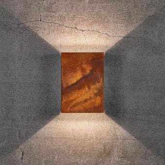 Fold 15 Coastal IP54 LED Wall Light in Corten Weathering Steel