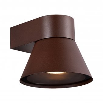 Kyklop Cone Outdoor IP54 Wall Light in Rusty Brown