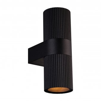 Kyklop Ripple Outdoor IP54 Up and Down Wall Light in Black