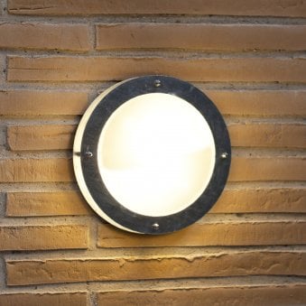 Malte Coastal Outdoor IP54 Galvanized Bulkhead Wall Light