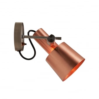 Chester Switched Wall Light in Satin Copper