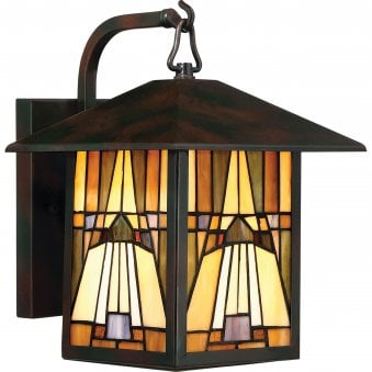 Inglenook Outdoor Tiffany Style Medium Wall Mount Light