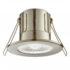Saxby Lighting Shield Eco 500 IP65 4W 4000K Dimmable LED Downlight in Satin Nickel