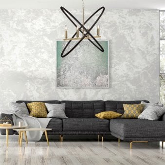 Hoopla 4 Light Pendent In Bronze & Black