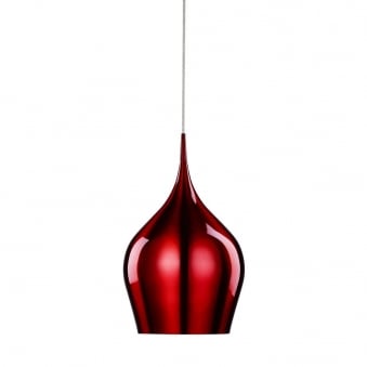 Vibrant Red Aluminium Pendant Light