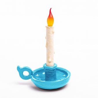 Grimm Candle Table Lamp in Blue