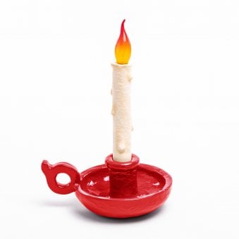 Grimm Candle Table Lamp in Red