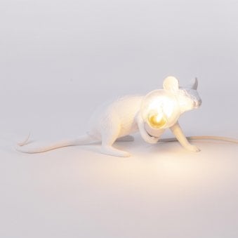 Mouse Lamp Lie Down Edition in White