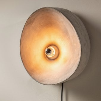 Chadophe Medium Plug In Wall Light In Concrete