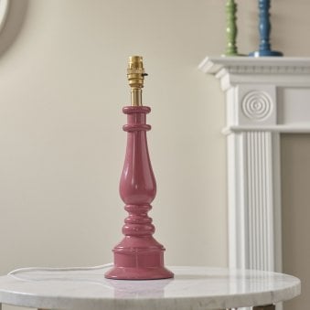 Myrtle Table Lamp Base in Gloss Pink Clay Finish