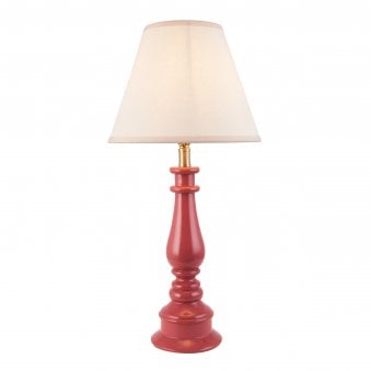 Myrtle Table Lamp in Pink Clay with Ivy 25cm Vintage White Shade