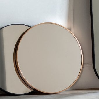Avington Gold Delicate Frame Round Wall Mirror