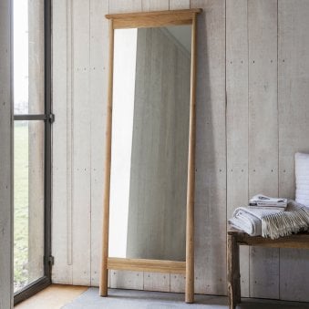 Brimpton Natural Oak Full Length Leaner Mirror