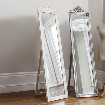 Twyford Matt White Full Length Free Standing Cheval Mirror
