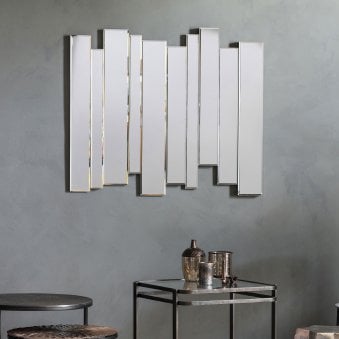 Whistley Multiple Panel Bevelled Edge Rectangular Wall Mirror