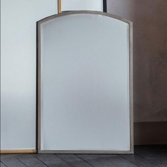 Winkfield Antique Silver Finished Metal Frame Medium Arch Wall Mirror