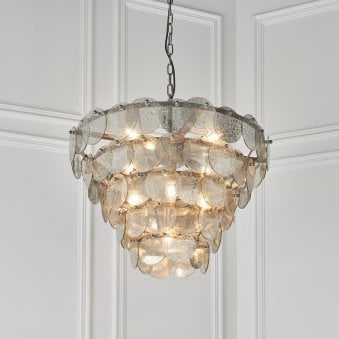 Sandford 9 Light Pendant with Mercury Glass