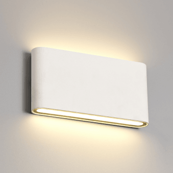 Contour Up and Down Large LED Wall Light in Sand White