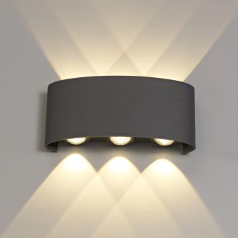 Leoni Up and Down LED Outdoor Wall Light in Anthracite