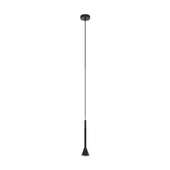 Cortaderas Single LED Pendant in Black and Gold