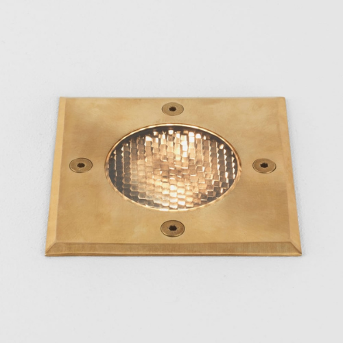Square gold recessed spotlight