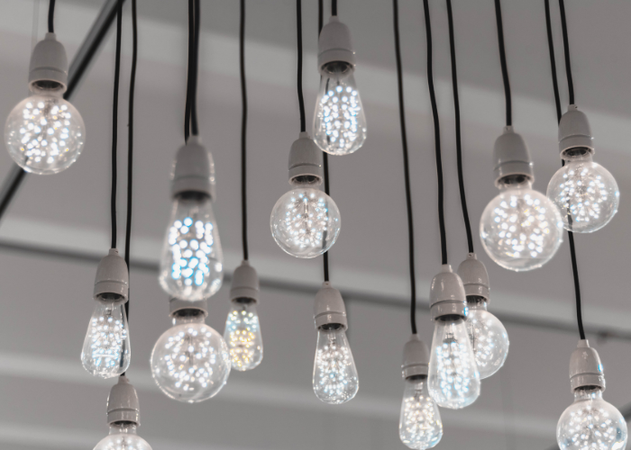 Assortment of pendant string lights