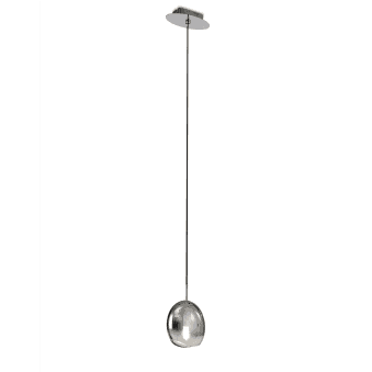 Lens 14cm Chromed Glass Pendant Light