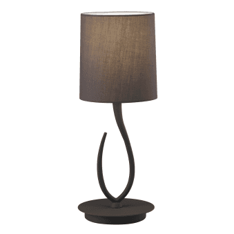 Lua Switched Small Table Lamp in Ash Grey
