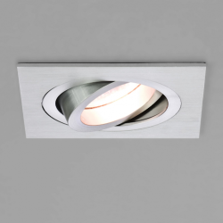 Silver recessed downlight,